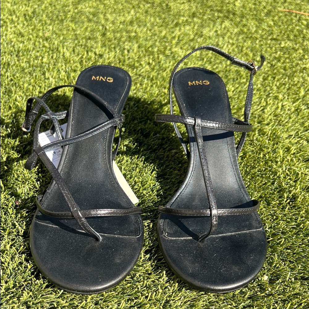 Mango Elegant Black Sandals